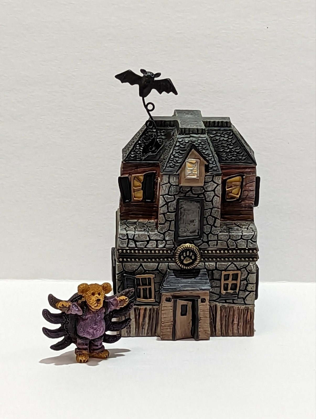 Boyds Bears Treasure Box Boo’s Haunted House with Spidey McBibble 4016650 NIB