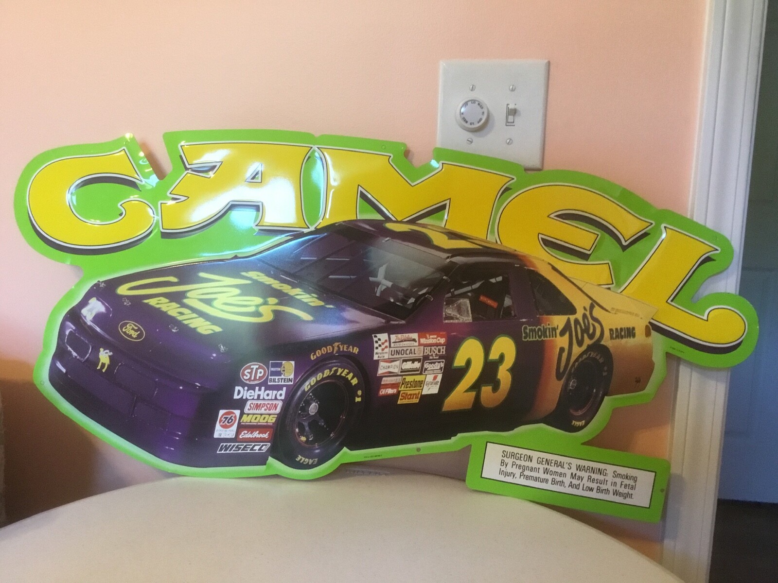 3 CAMEL RACING METAL SIGNS 1994 RARE MINT CONDITION. IT’s ORIGINAL, NOT REPRO’S