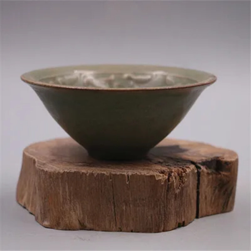 Exquisite Kiln Blue Glaze Carved Small Hat Bowl Home Decoration Ceramic Exquisite Kiln Blue Glaze Carved Small Hat Bowl Home Decoration Ceramic