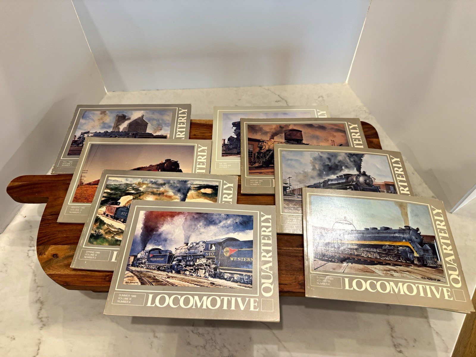 Vintage Locomotive Quarterly Magazine Lot 8 Issues (1982-1986, 1992)