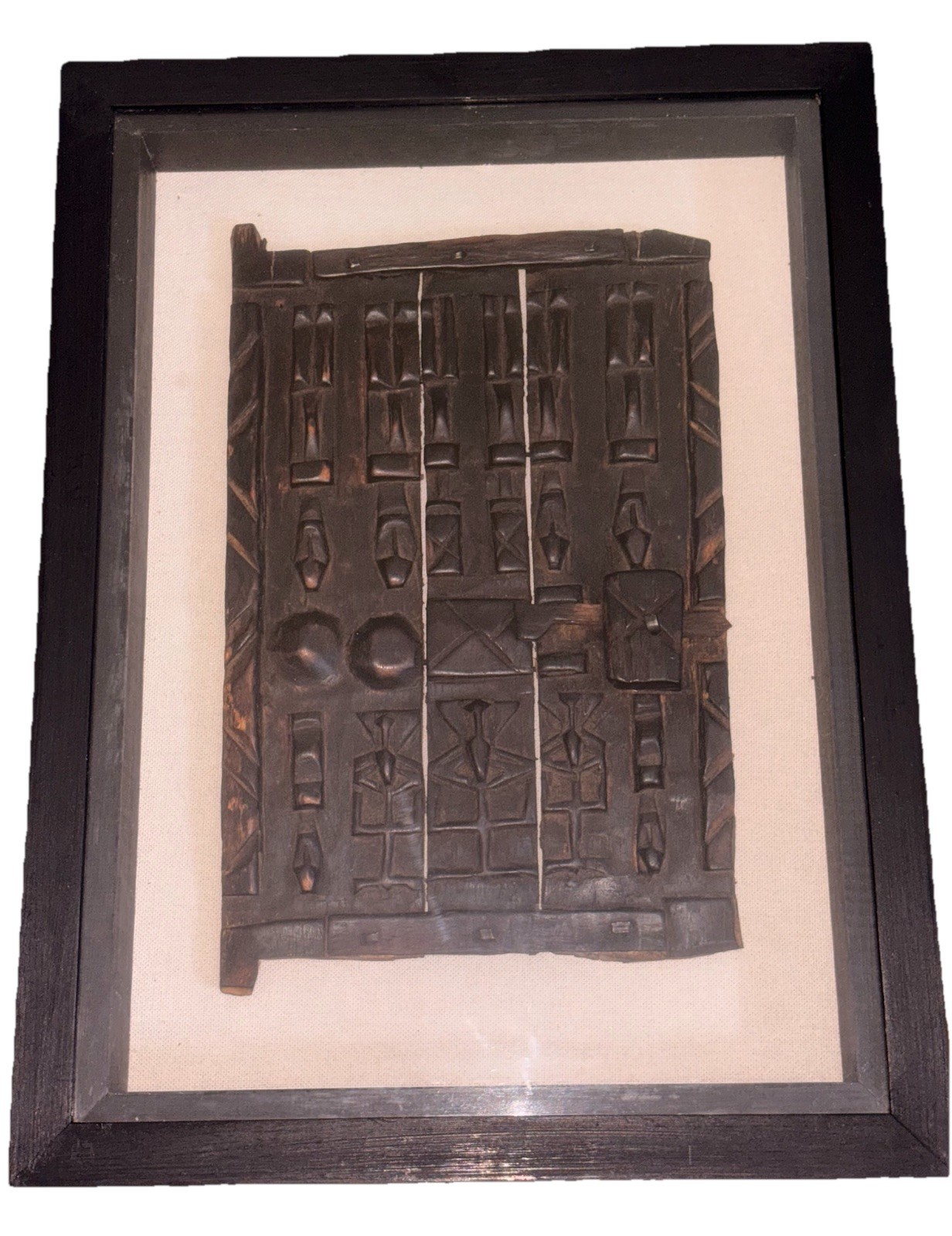 Vintage African Dogon Granary Door - Hand Carved Wood Tribal Art - Mali, 26\