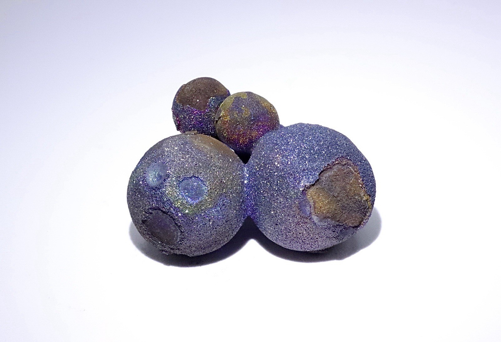 Iridescent Chalcopyrite Balls * Locality - Hubei Province, China Iridescent Chalcopyrite Balls * Locality - Hubei Province, China
