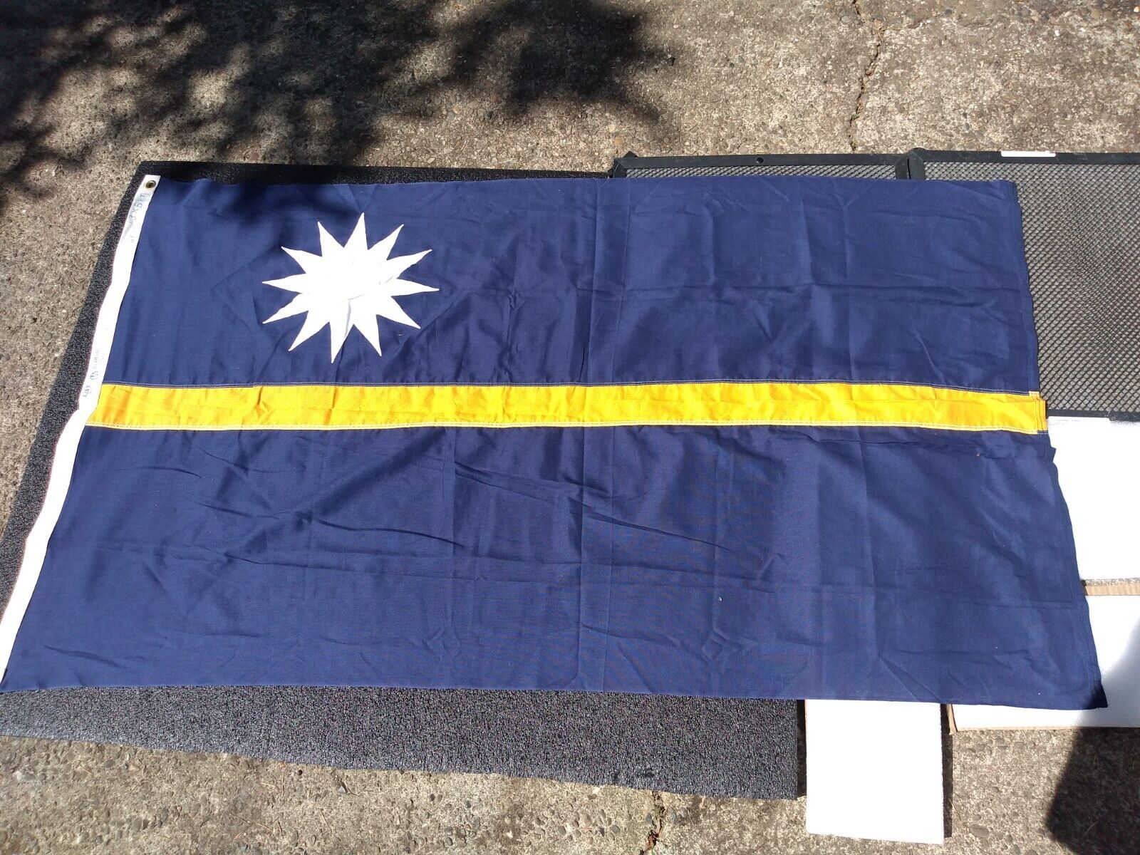 1950's Vintage Nauru Flag 3'x5' Cotton