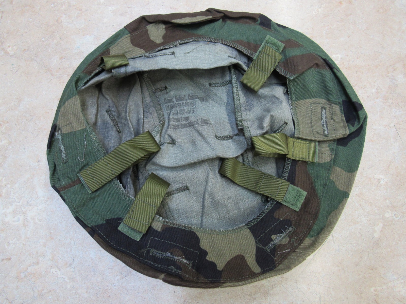 US PASGT Helmet Cover M81 Woodland Camo Medium Large 1983 Unissued New Old Stock