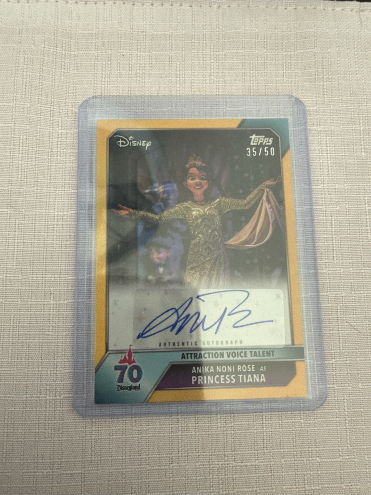 Topps 2025 Disney Princess Tiana Anika Noni Rose Autograph Serial #35/50