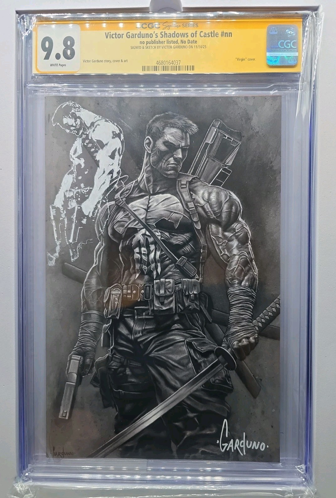 PUNISHER SHADOWS OF CASTLE CGC SS 9.8 REMARK AND SIGNED BY ARTIST VICTOR GARDUNO