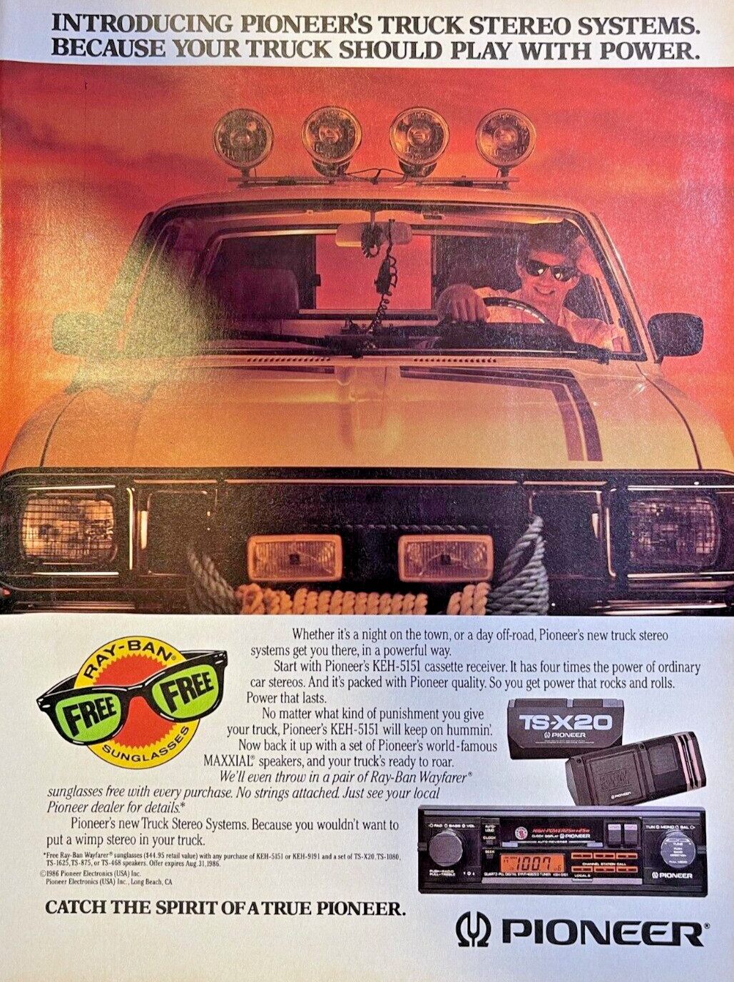 Magazine Advertisement 1986 Pioneer Truck Stereo Systems Magazine Advertisement 1986 Pioneer Truck Stereo Systems