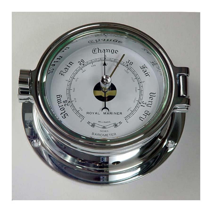 Nautical Barometer, Polished Chrome