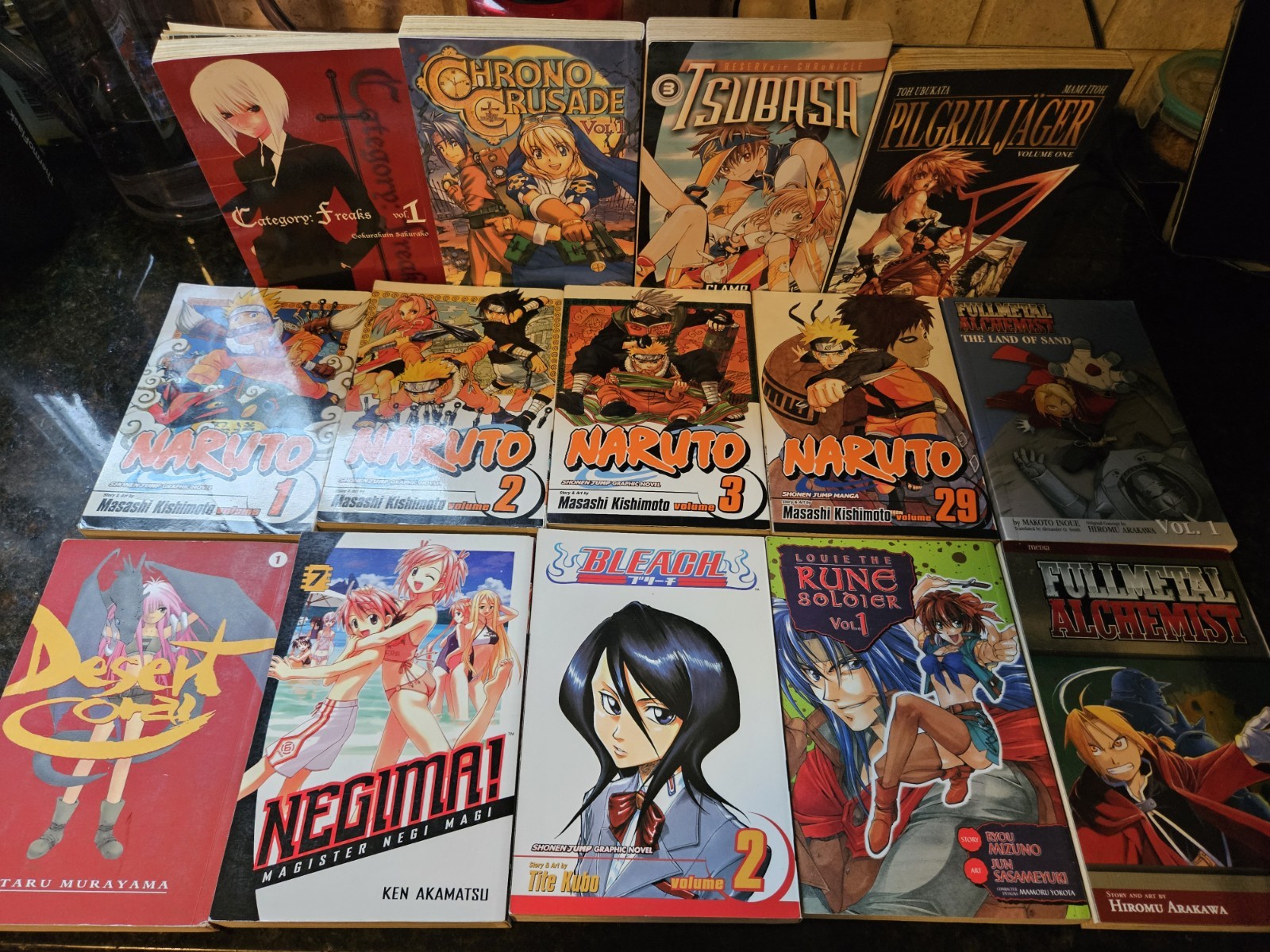 Manga Lot of 14 Books Mixed Series As Pictured-No Duplicate Titles Paperbacks