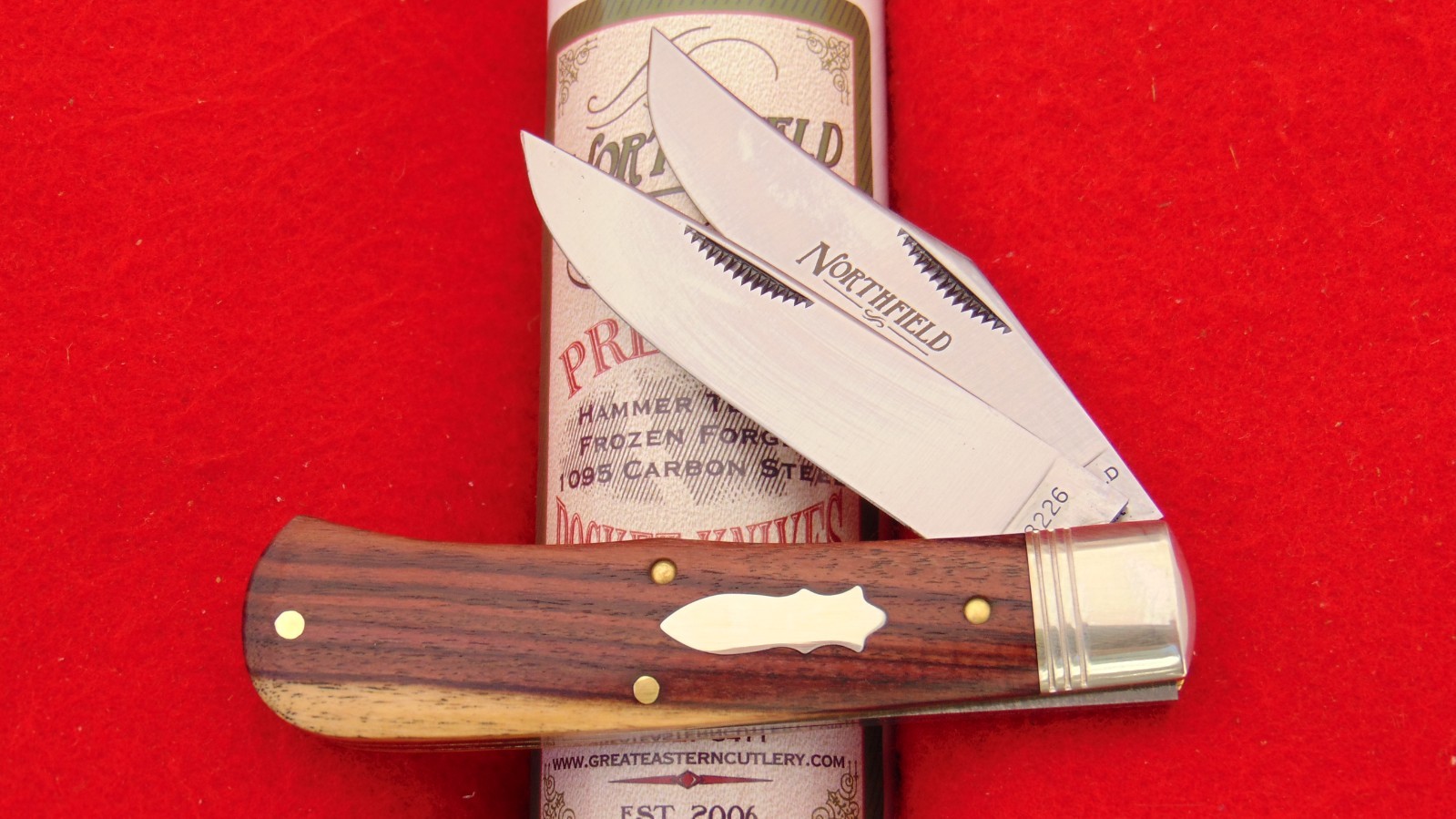 Great Eastern 72 UNIQUELY GRAINED Kingwood French Creek Trapper Knife 728226 GEC