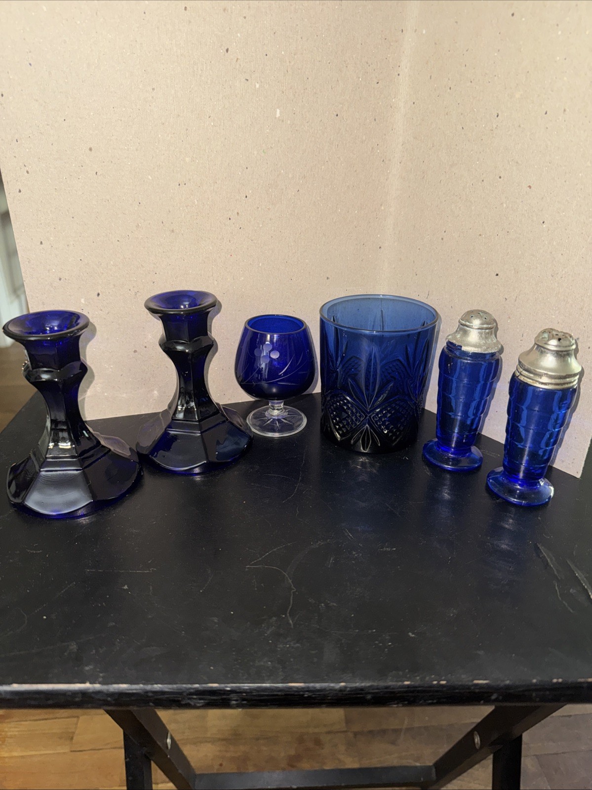Vintage Cobalt Lot For 6 See Pics