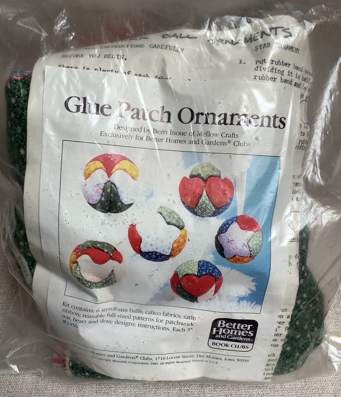 Glue Patch Ornaments No Sew Christmas Calico Fabric Patchwork Star Dove Heart