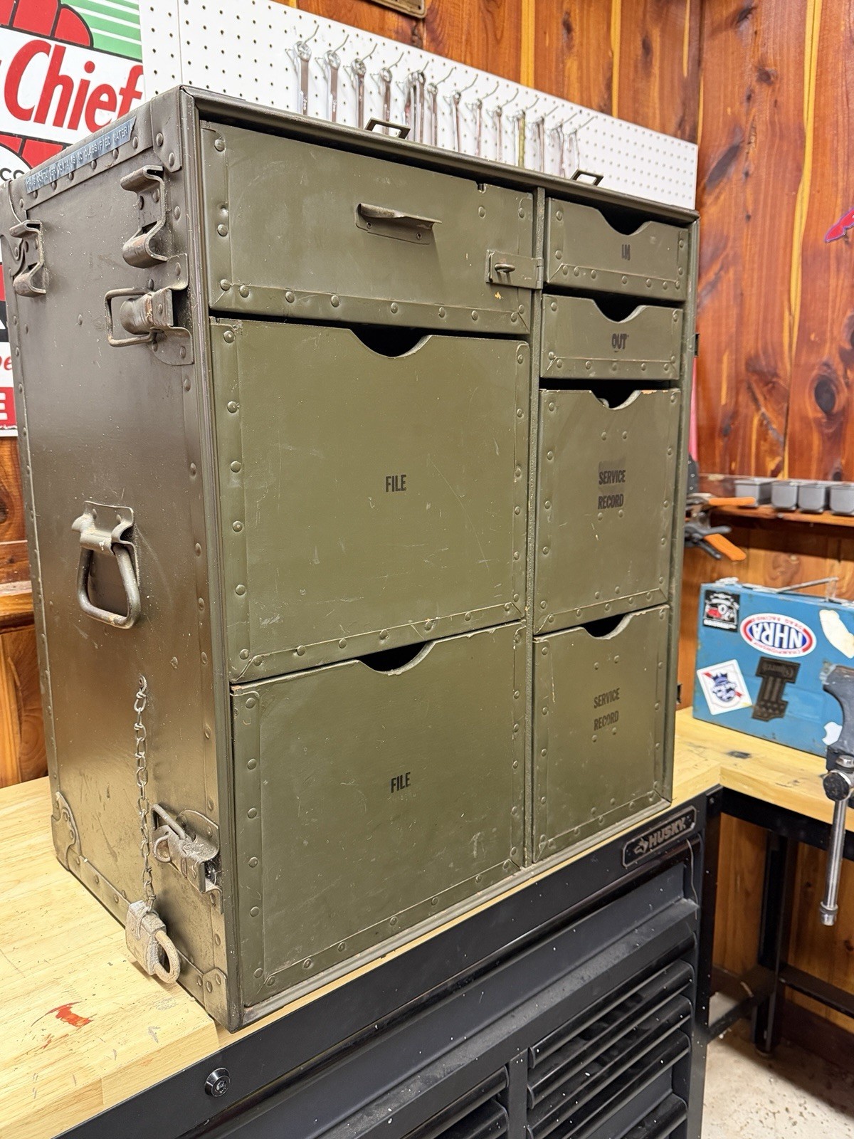  Vintage 1968 US Army Field Desk, Headquarters Vietnam Era, Tricol Mfg