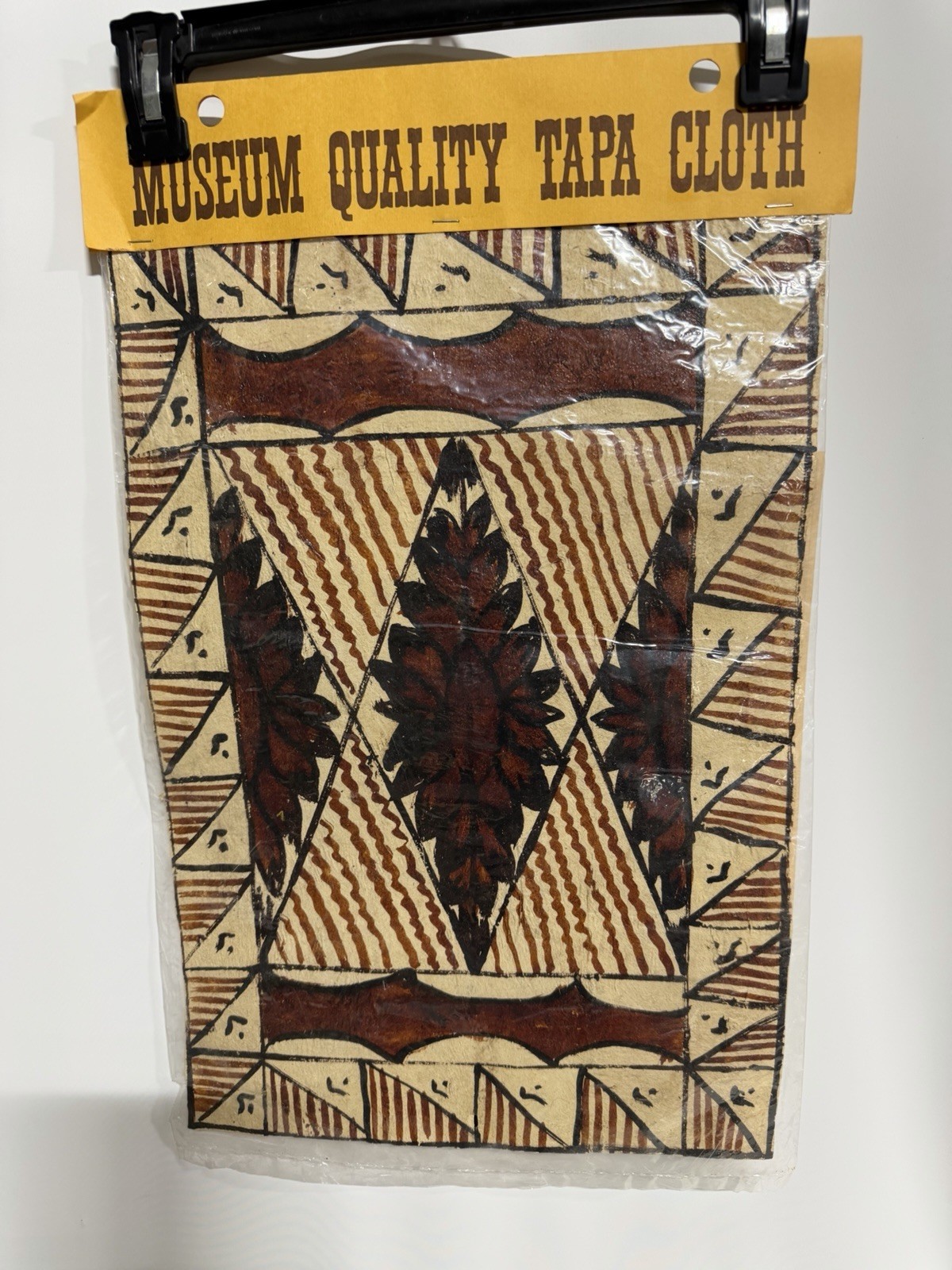 NEW VTG Museum Quality Extra Fine Handmade FIJI Bark TAPA Cloth TIKI 17.5\