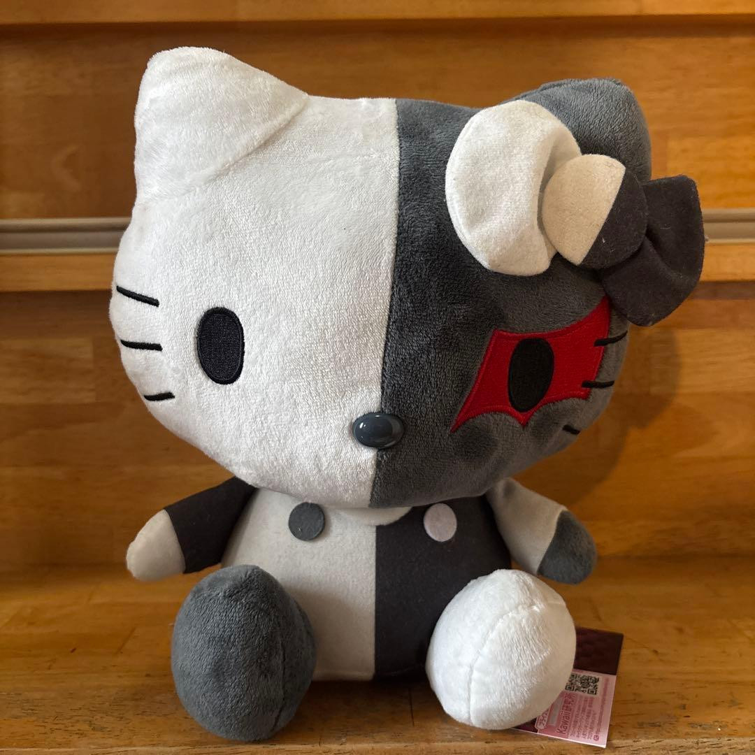 Hello Kitty x Danganronpa Monokuma Big Plush Doll Sanrio Collab Japan Official