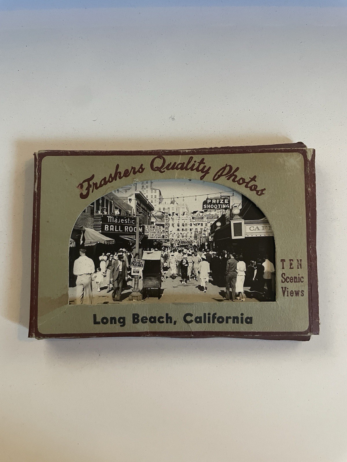Vintage Frashers Quality Photos Long Beach California Souvenir Folder 10 Views