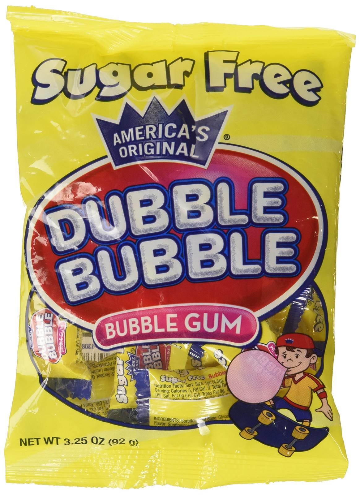 Dubble Bubble Sugar Free Gum - 3.25 oz (Pack of 1), pink Dubble Bubble Sugar Free Gum - 3.25 oz (Pack of 1), pink