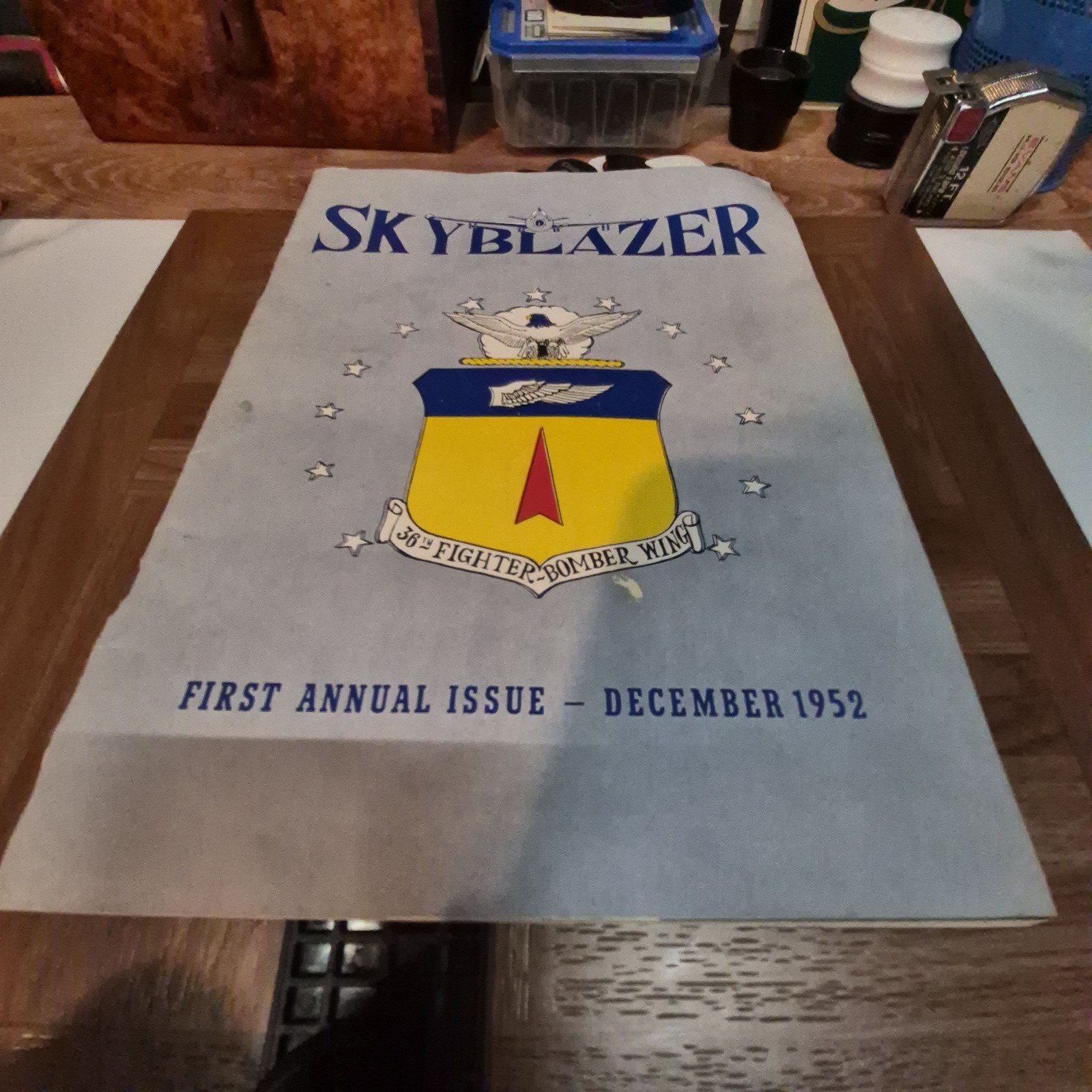 1951-1952 USAF 36th Fighter Bomber Wing Magazine & Yearbook Lot Skyblazers...