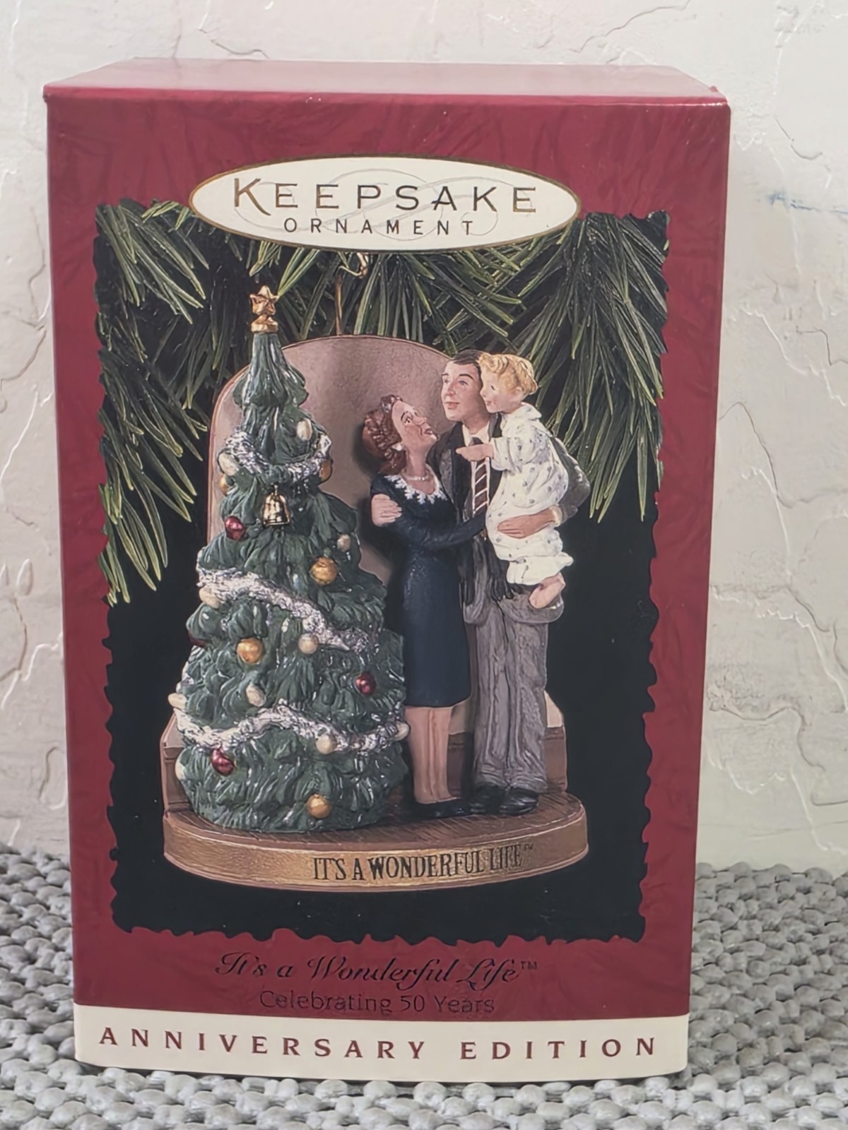 Vintage 1996 Hallmark Keepsake It\'s a Wonderful Life 50th Anniv Sound Ornament