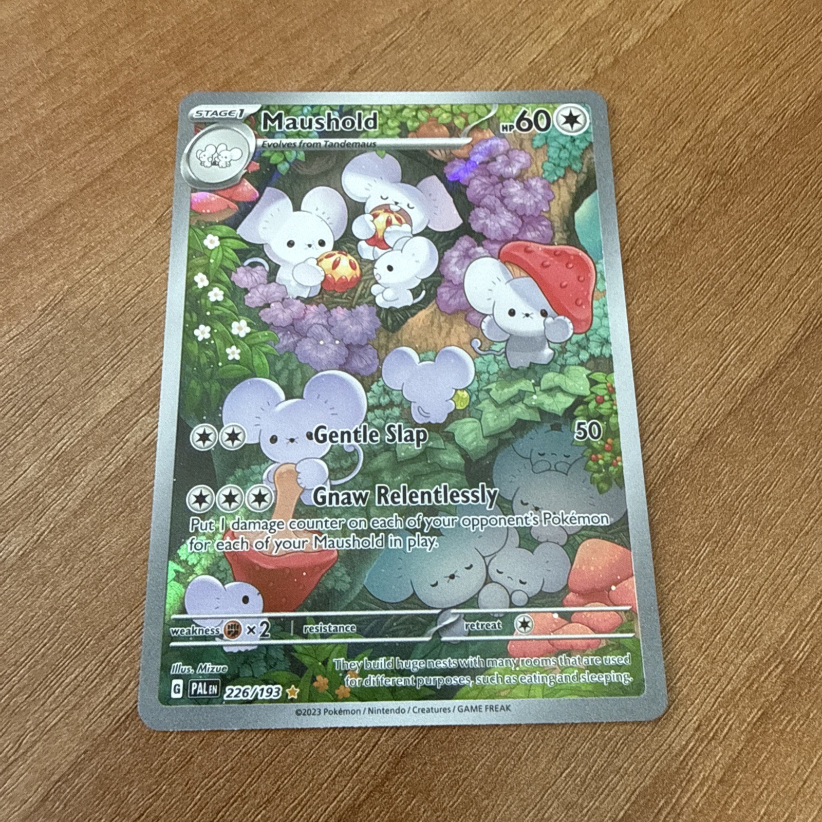 Pokémon TCG Maushold 226/193 SV02 Paldea Evolved Illustration Rare Near Mint #2
