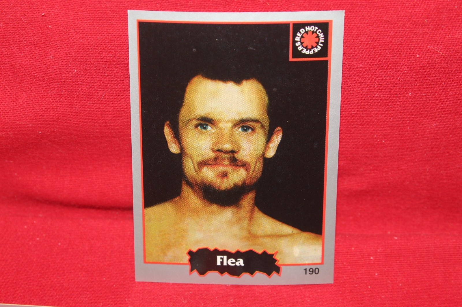 Argentina Ultra Figus Rock Sticker Card #190 Flea Red Hot Chili Peppers