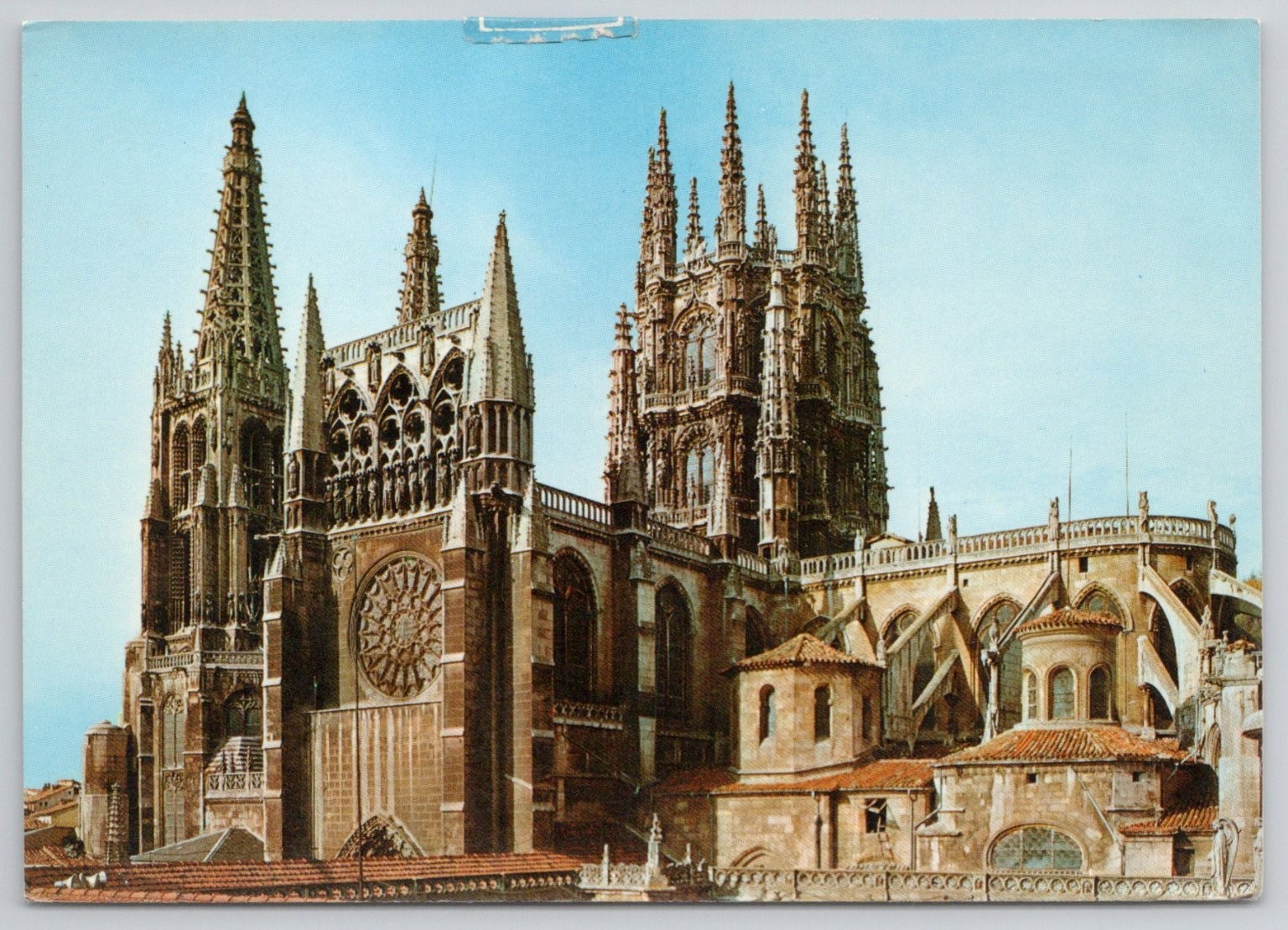 Burgos Cathedral Spain Vintage Postcard 1984 Posted Airmail Juan Carlos I