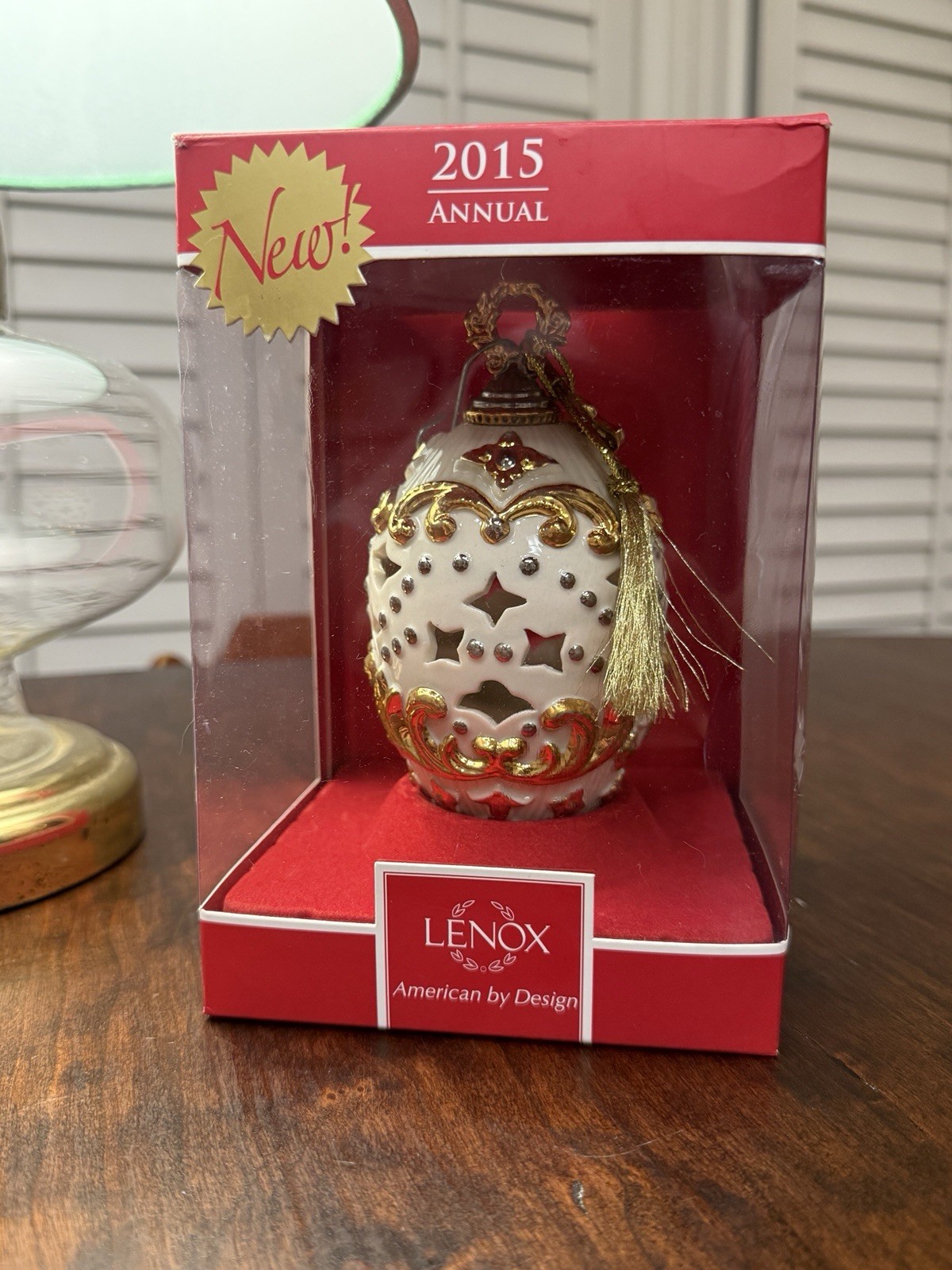 Lenox 2015 Annual Ornament Ivory and Gold BOXED Lenox 2015 Annual Ornament Ivory and Gold BOXED