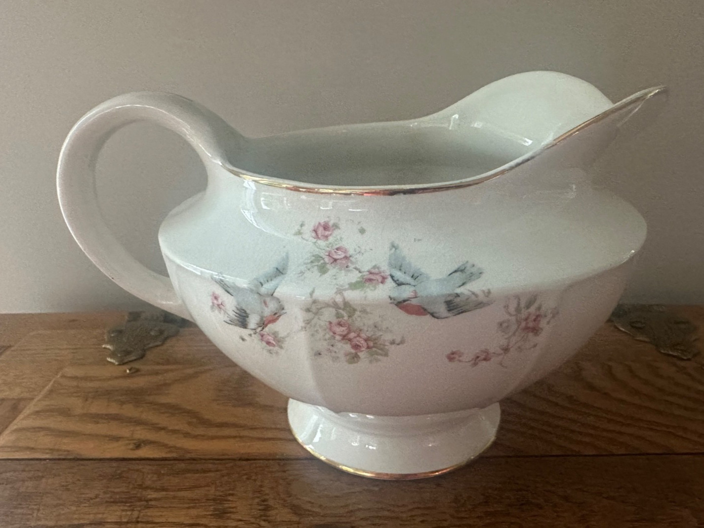 Antique Vintage Bluebird Blue Bird Pitcher, Edwin Bennett Pottery Company Antique Vintage Bluebird Blue Bird Pitcher, Edwin Bennett Pottery Company