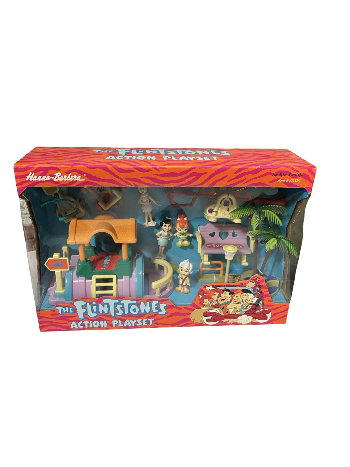 Hanna-Barbera Flintstones Wind-Up Display Set New Boxed 1993 Cartoon Collectible