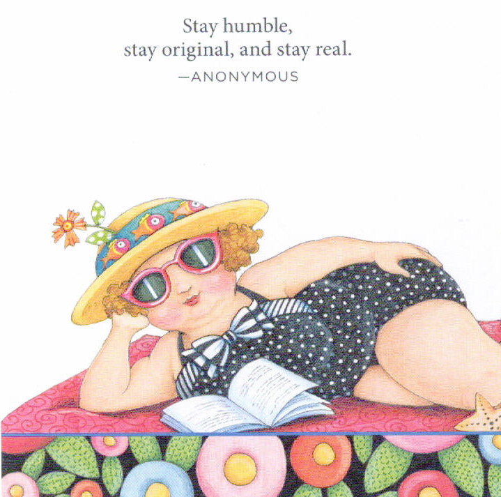 STAY HUMBLE ORIGINAL REAL-Handcrafted Beach Magnet-Using Mary Engelbreit art
