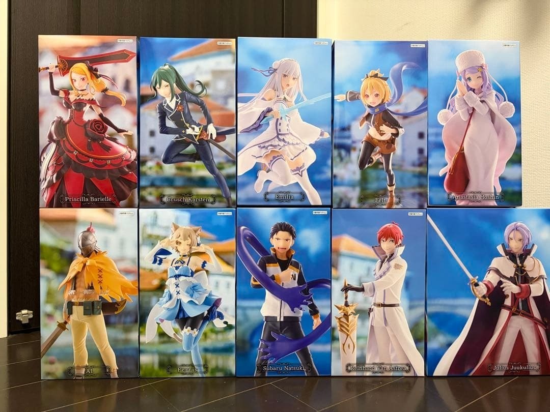 Re:Zero Figure Full Set of 10 GiGO Exclusive Royal Candidates Knights FuRyu