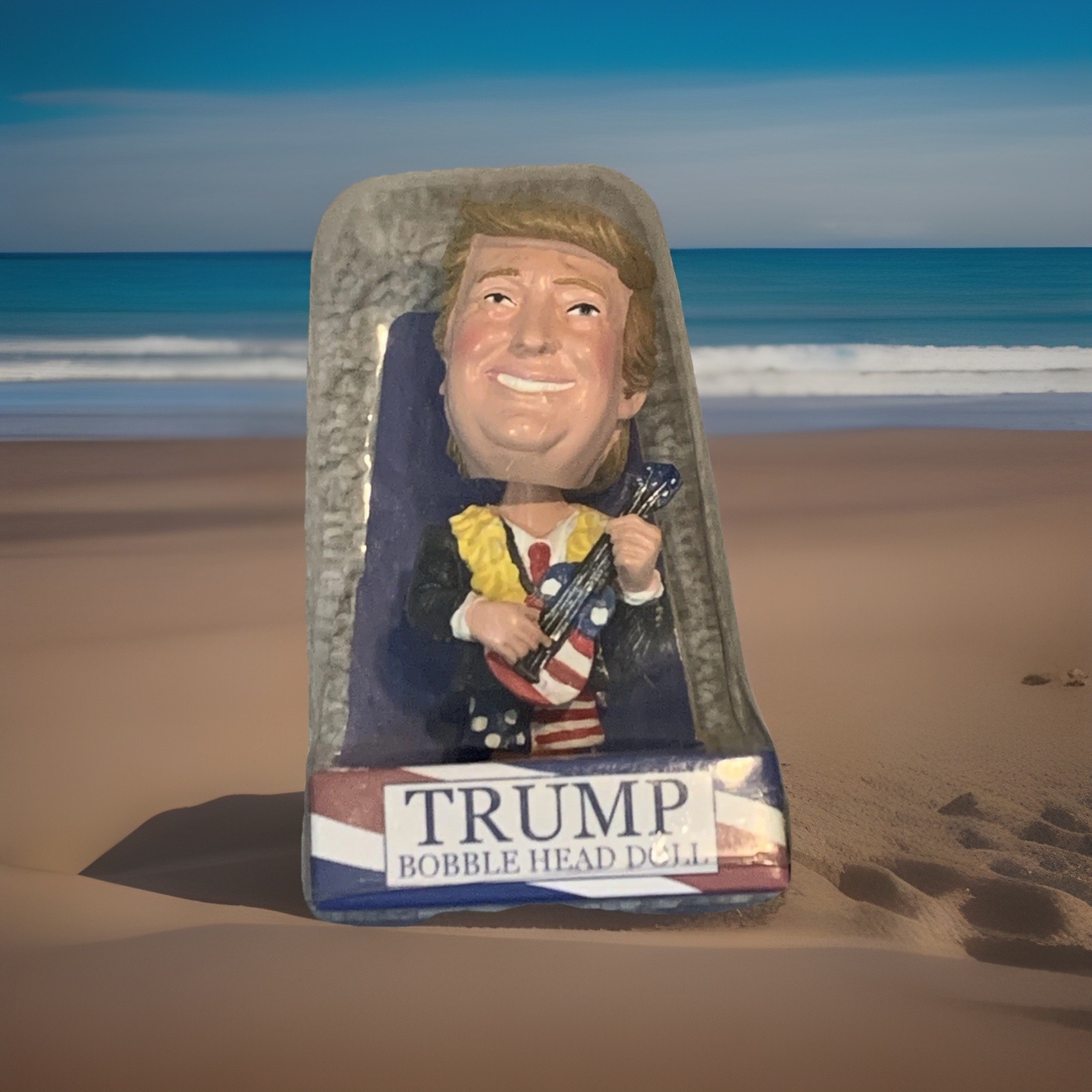 President Trump Bobble Head Doll, Trump Playing Ukulele, Brand New, Never Opened President Trump Bobble Head Doll, Trump Playing Ukulele, Brand New, Never Opened