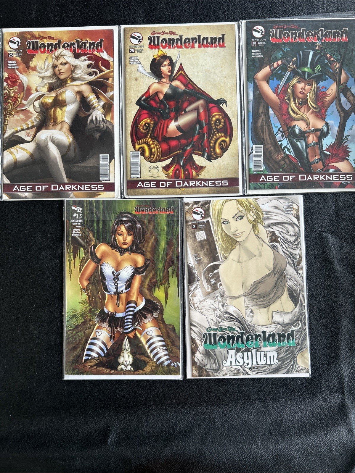 Wonderland Zenescope Lot Of 5 Comics Wonderland Zenescope Lot Of 5 Comics