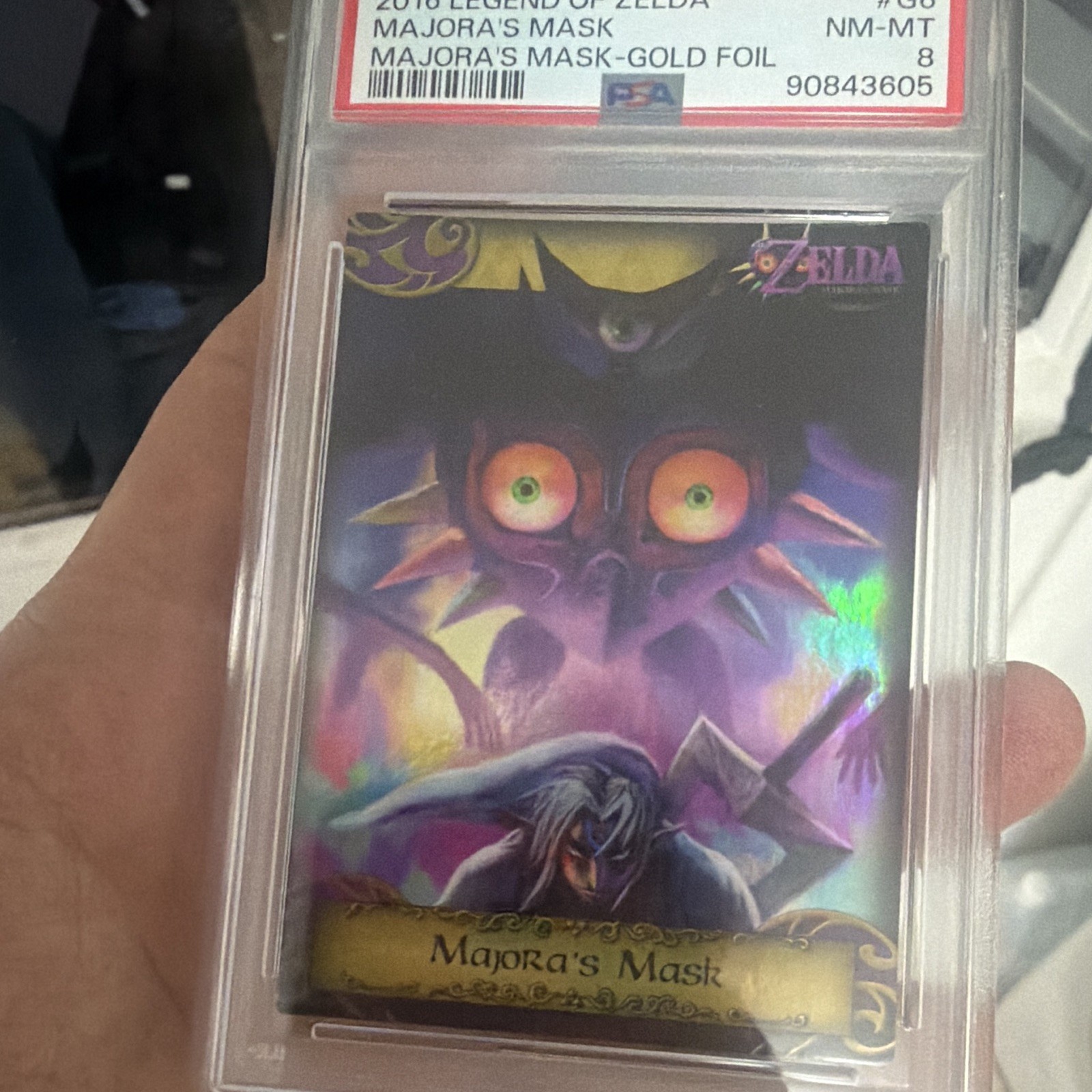 2016 Legend of Zelda Enterplay Majora's Mask Gold Foil G6 PSA 8