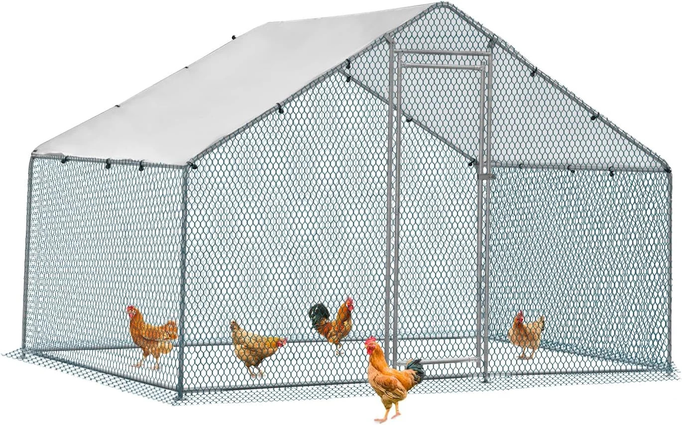 Premium Chicken Coop Cage Outdoor Walk-in Poultry Run Pen Fence Duck Hen House