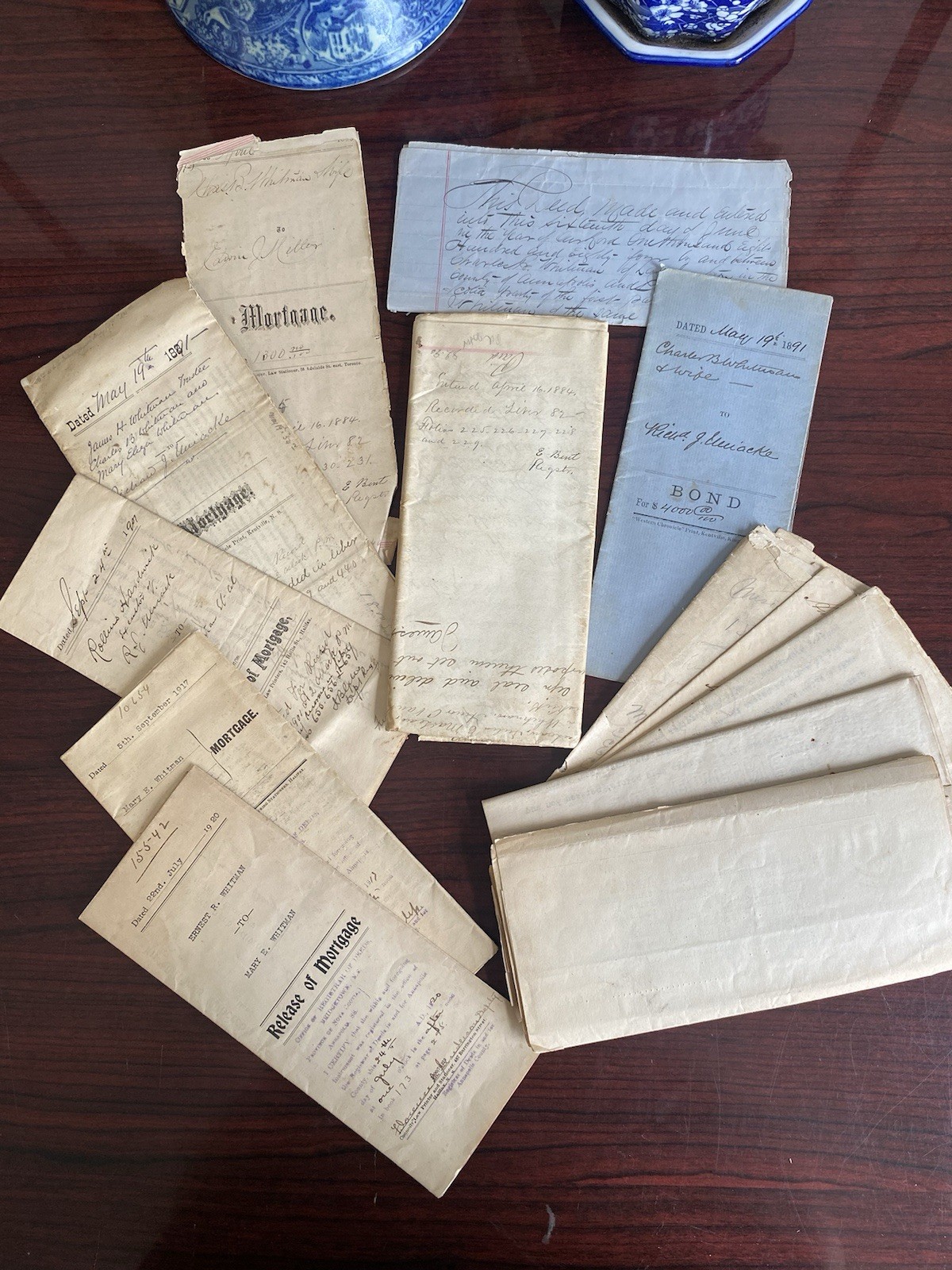 1883- 1917 Nova Scotia Property Whitman Family Archive Lot Deeds Mortgages 36 pc