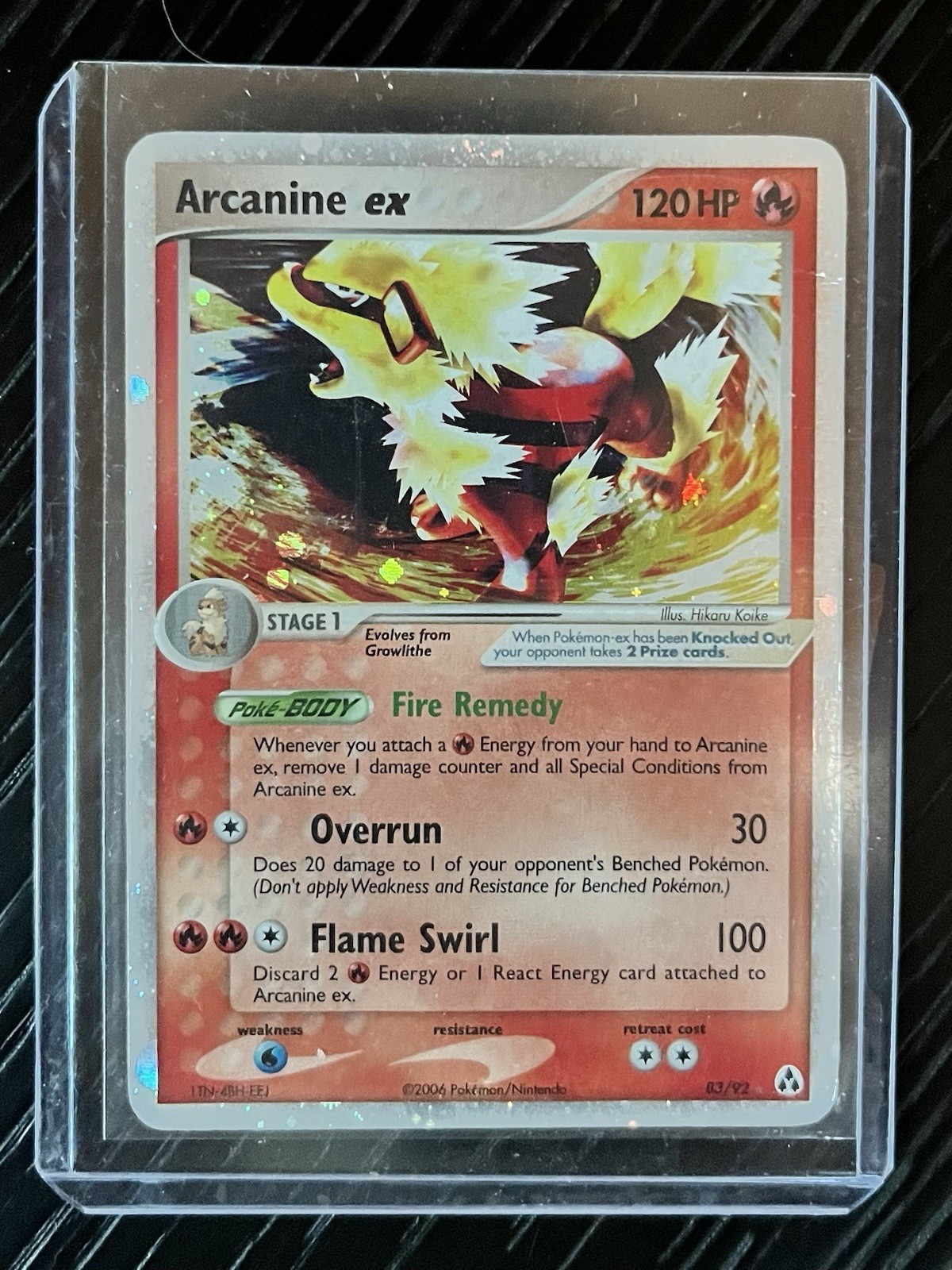 Pokemon Arcanine EX 83/92 ENG Ex Legend Maker - Holo