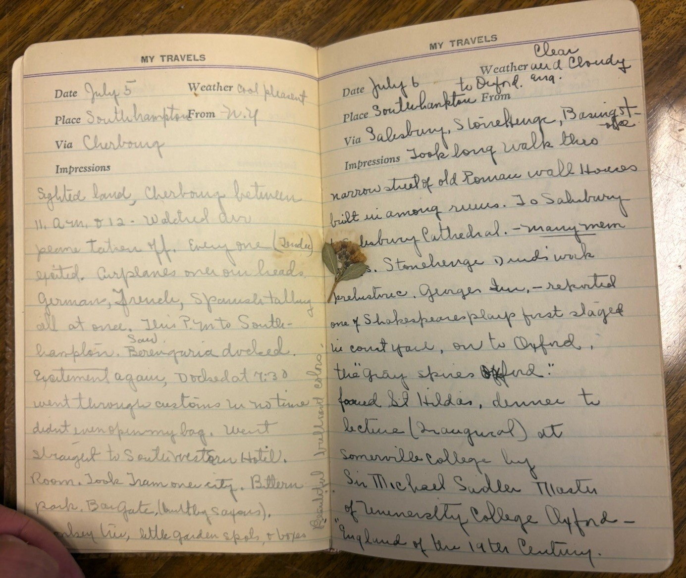 1920s RMS OLYMPIC TRAVEL DIARY NY/UK/CHERBOURG WHITE STAR LINE