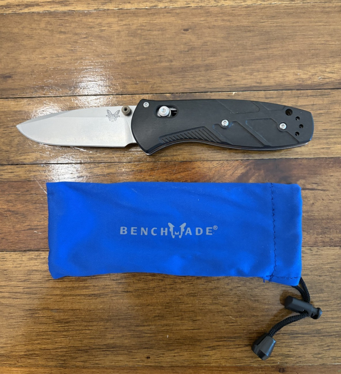 Benchmade 585-03 Mini Barrage Blue Canyon Richlite S30V AXIS Assist Factory Edge