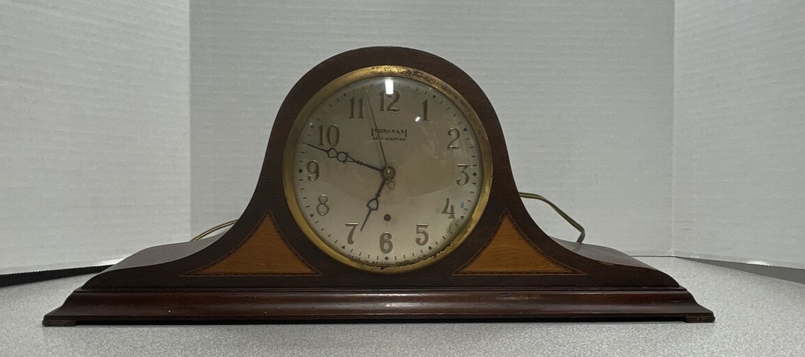 Vtg Ingraham Co. Model T 62 Antique Art Deco mantle clock  Works