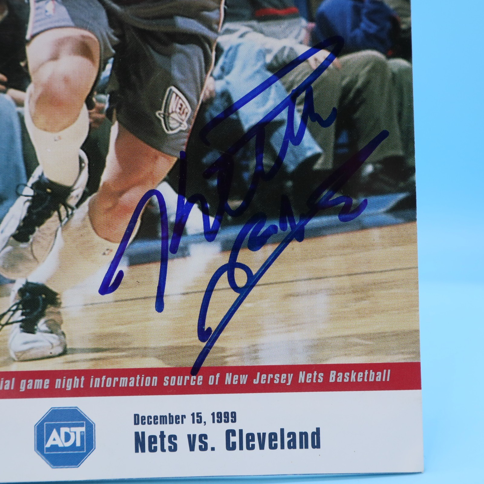 Keith Van Horn New Jersey Nets Signed AUTO 1999 PLAYBALL PROGRAM NJ vs CLEVELAND