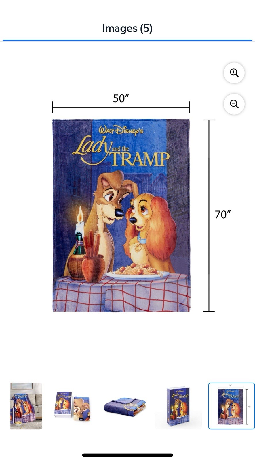 Disney Classic VHS Boxed Silk Touch Throw 50”x70”