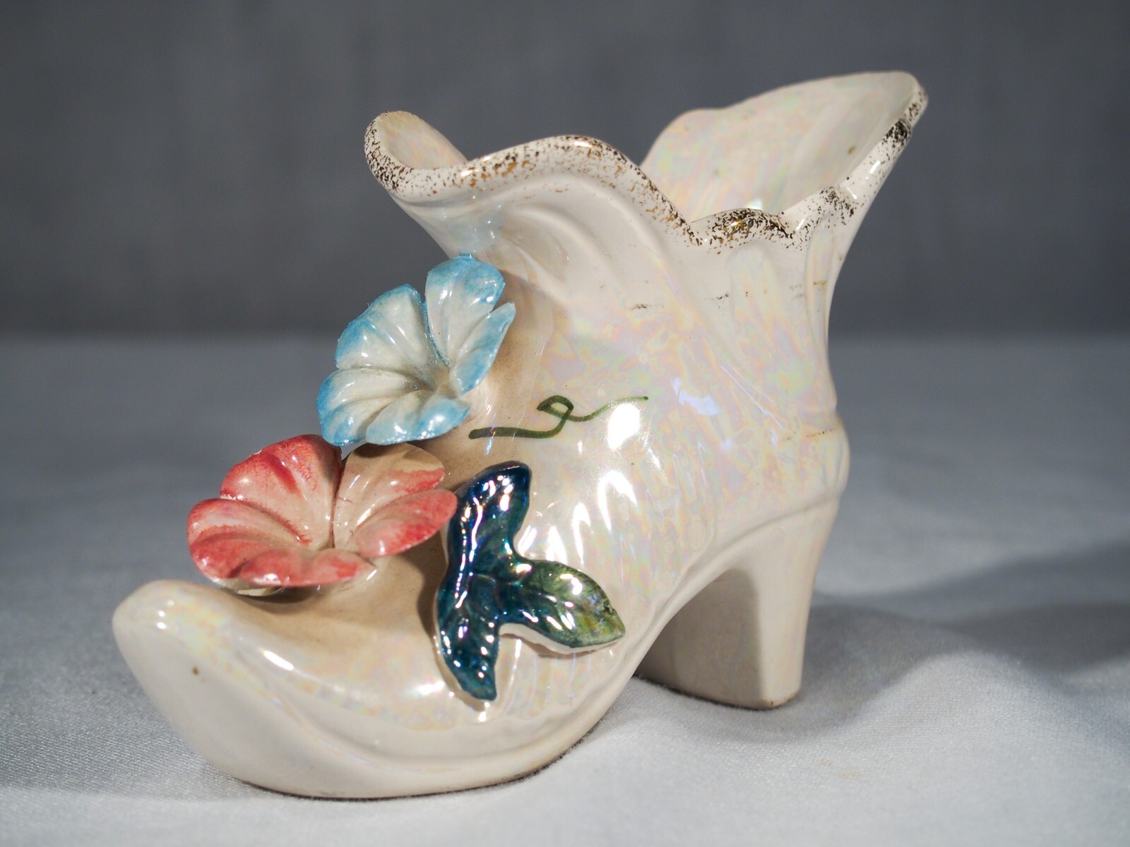 Vintage Newberry s Floral Ladies Shoe Vase Catchall Japan w/ labels Vintage Newberry s Floral Ladies Shoe Vase Catchall Japan w/ labels