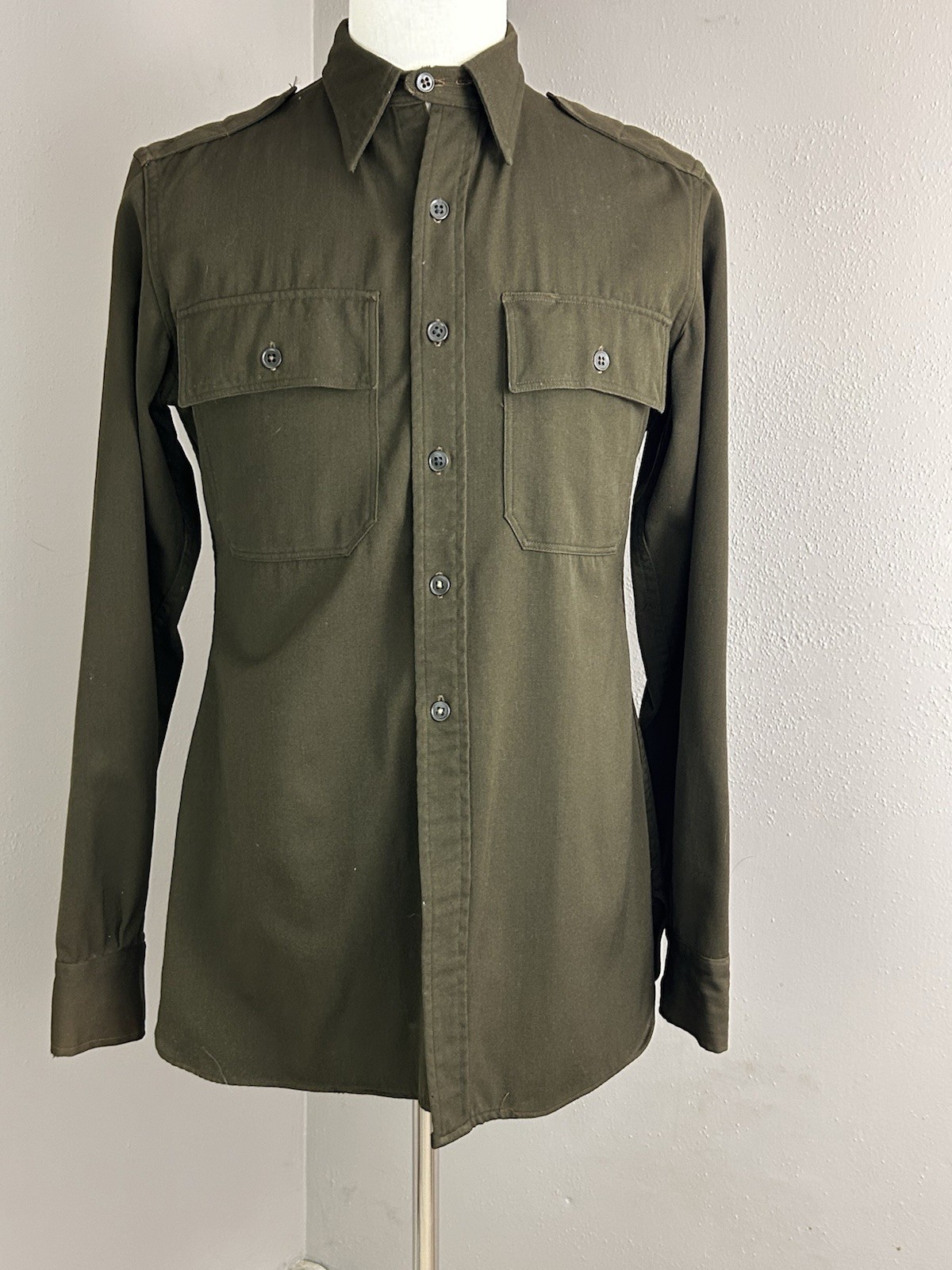 Vintage WWI Era Military Uniform Shirt Kahn Tailoring Co. Chin Strap Wool Army Vintage WWI Era Military Uniform Shirt Kahn Tailoring Co. Chin Strap Wool Army