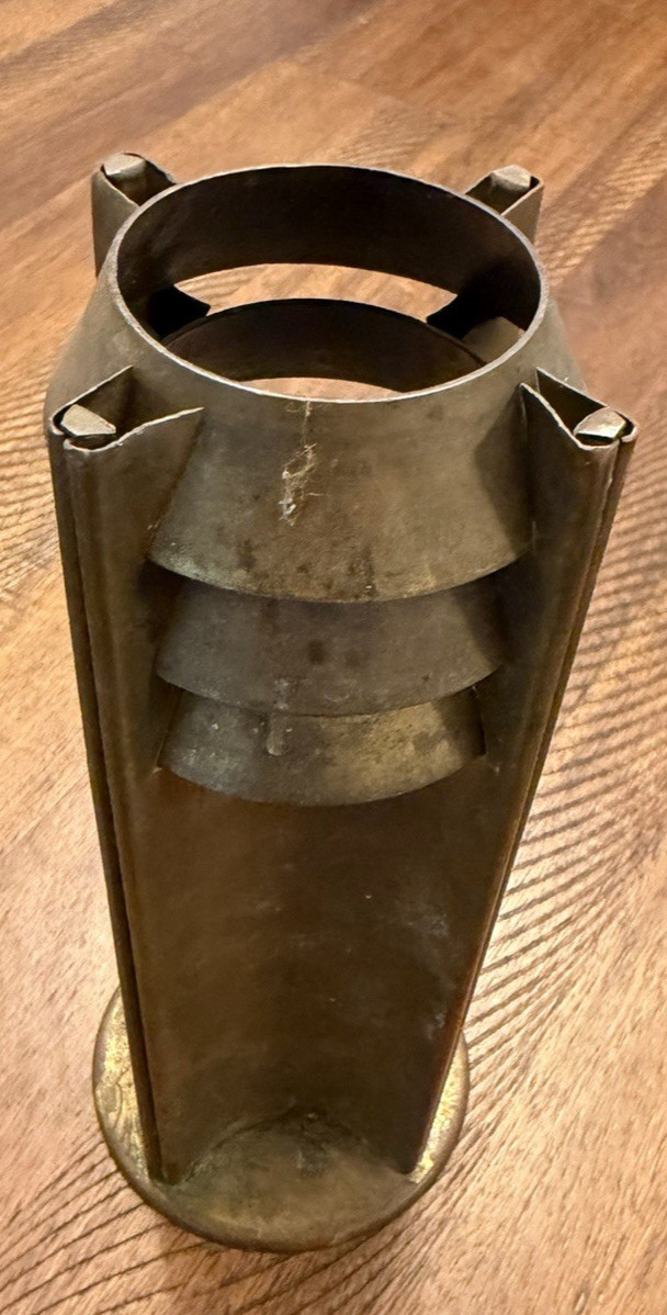 Vintage Mid Century Candleabra Brass Bauhaus (?) Style Candle Holder 1960s