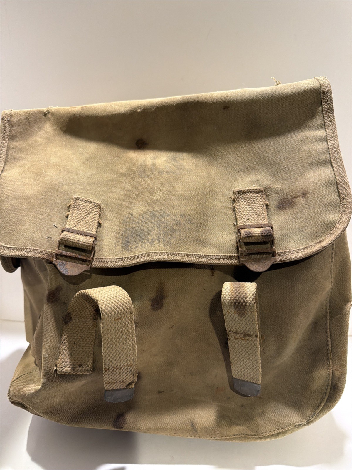 Super RARE VTG WW2 US Military Satchel Canvas Shoulder Messenger Bag