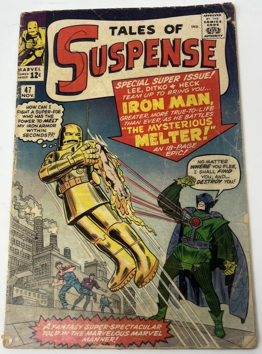 Tales Of Suspense #47 Iron Man & Melter Vintage Marvel Comic Book November 1963