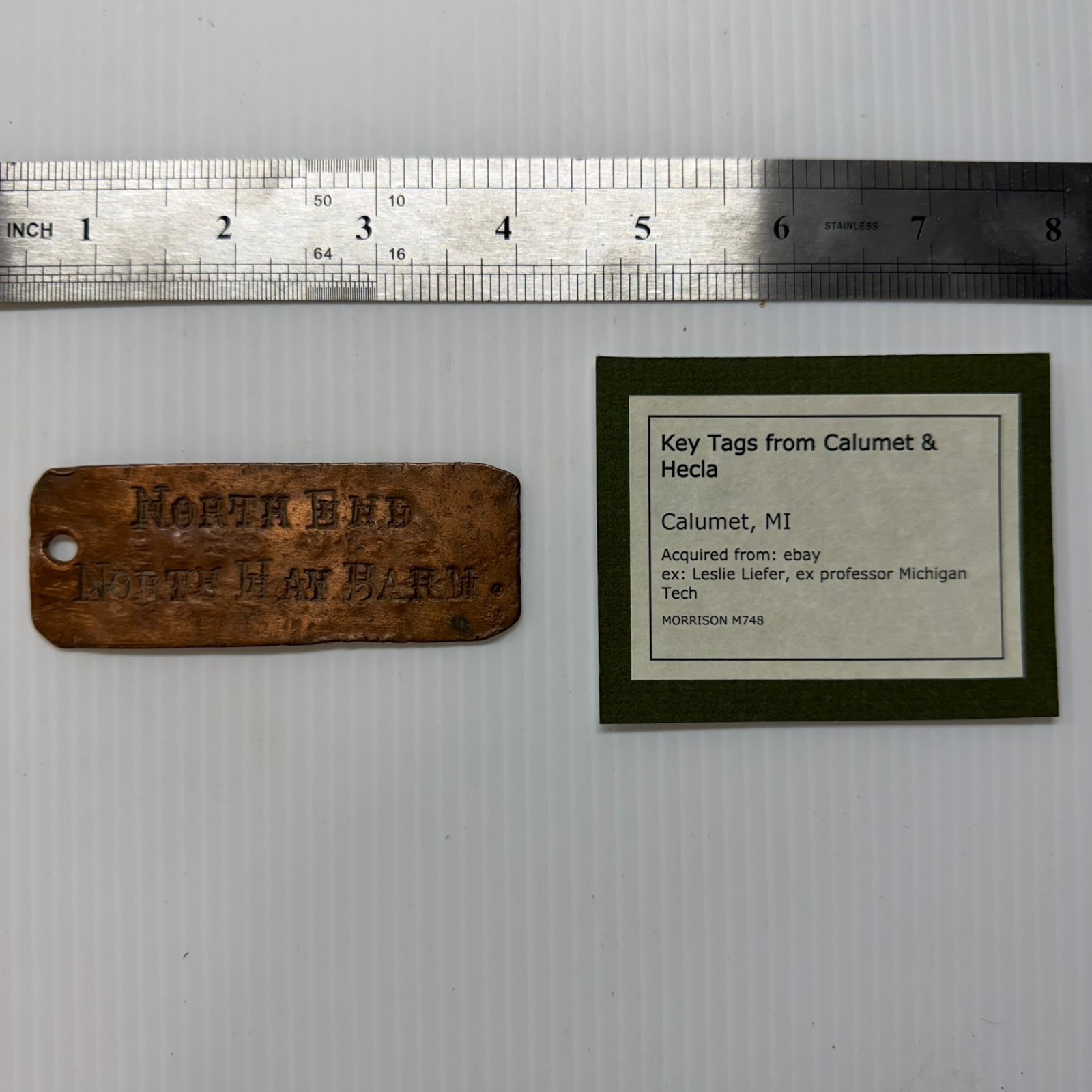 Vtg Calumet & Hecla Copper Mining Tag No 5 Tamarack Shaft Tool Shed Hay Barn MI