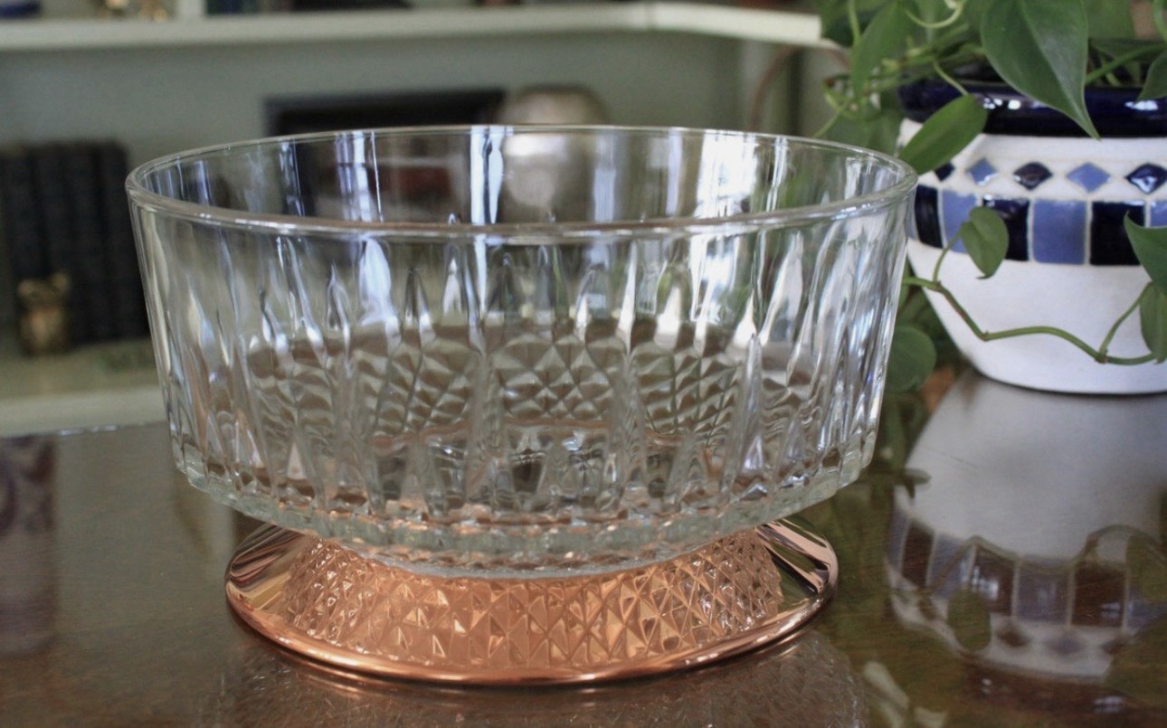 Coppercraft Guild Vintage Copper Pedestal Serving Bowl 4.5 x 2.25 Set of 4 USA