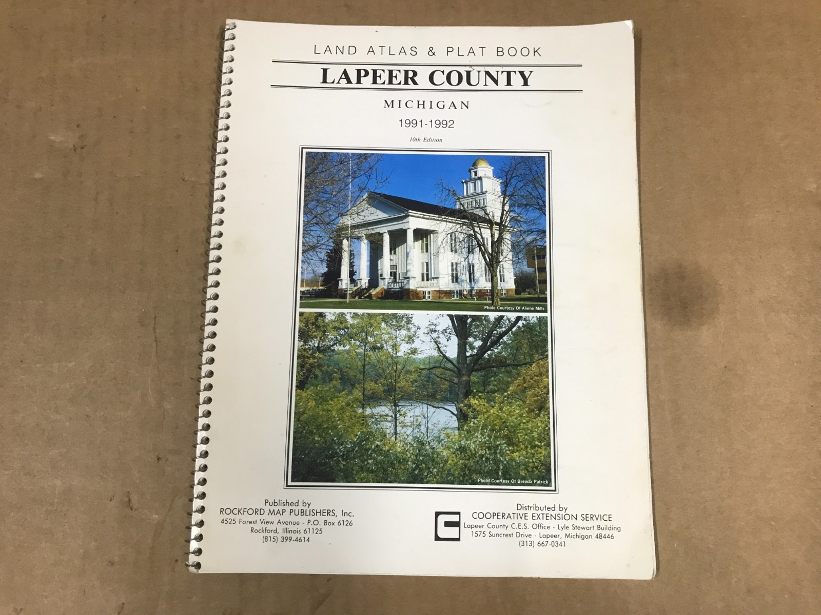 Vintage 1991-1992 Land Atlas & Plat Book - Lapeer County, Michigan